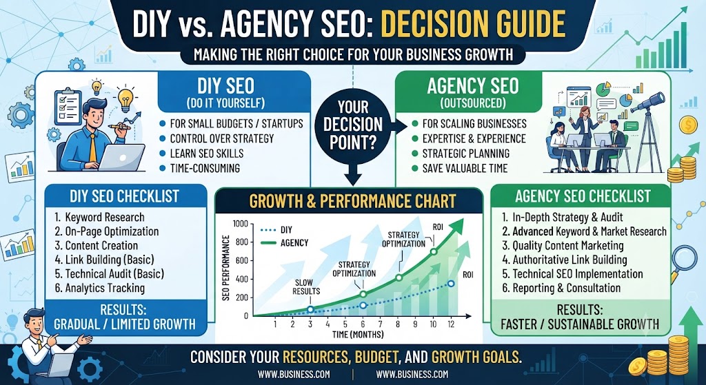 an you do SEO yourself guide comparing DIY SEO tasks and when to outsource to an agenc